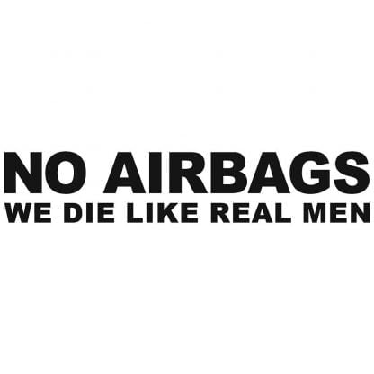 No airbags sticker