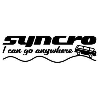 VW T3 T25 Syncro I Can Go Anywhere Sticker