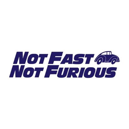 not fast not furious beetle sticker