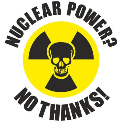 Nuclear Power No Thanks Sticker