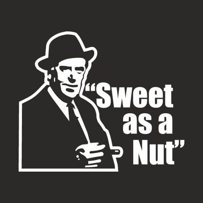 sweet as a nut white sticker