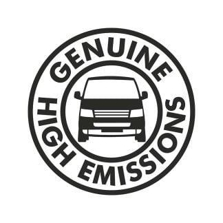 high emissions vw sticker