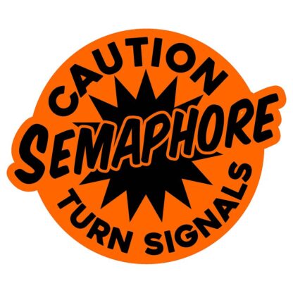 Caution Semaphore turn signal sticker
