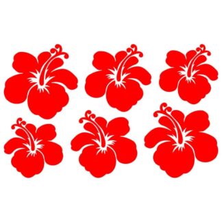 Hibiscus flower set of stickers