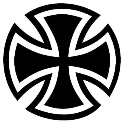 Maltese cross sticker