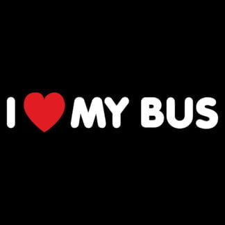 I Love My Bus Sticker