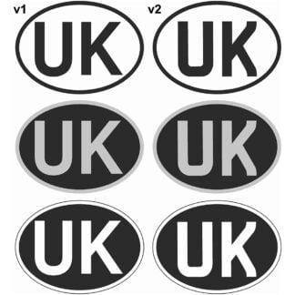 Oval UK Car Sticker