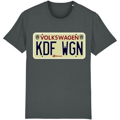 kdf volkswagen number plate t-shirt