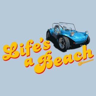 Life's a Beach Sky Blue Womens T-Shirt