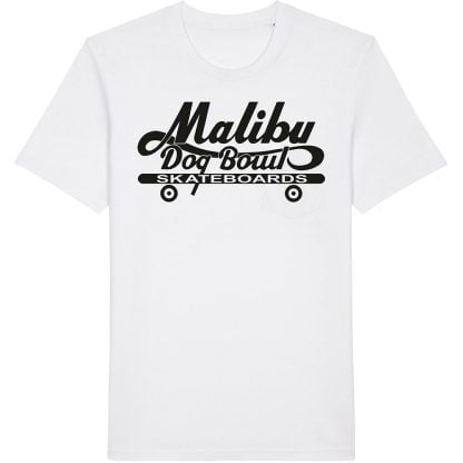 malibu skateboards white t shirt