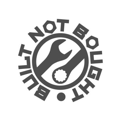 built not bought sticker