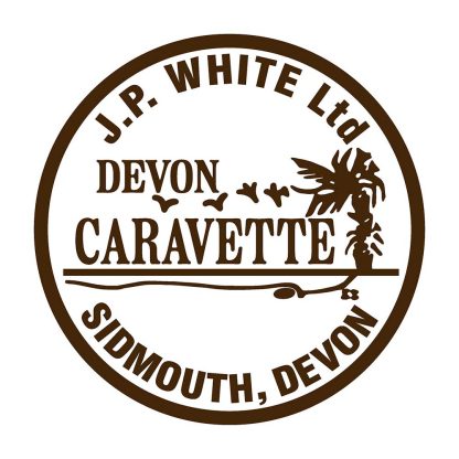 devon caravette round sticker
