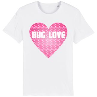 white bug love t shirt